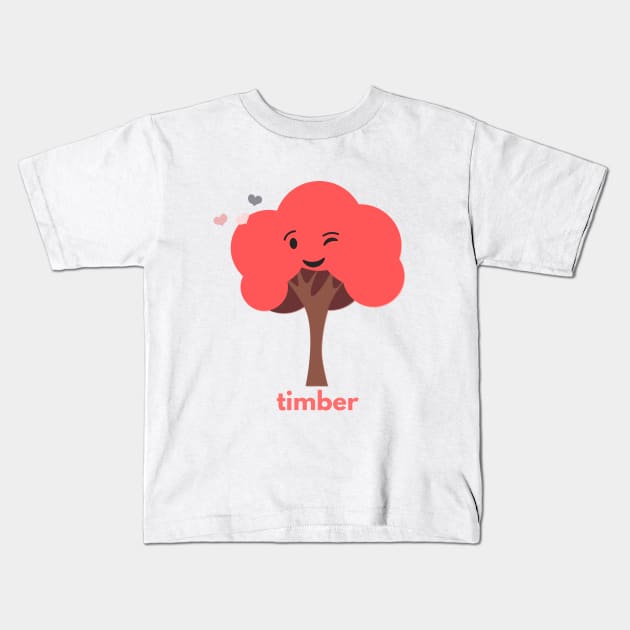 Timber Dating Kids T-Shirt by fwerkyart